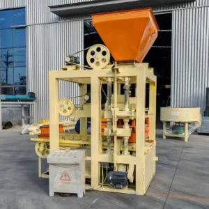 SHIYUE QTJ4-24 Semi Automatic PLC Controlled Engine Gear High Efficiency Easy Operation Cement Hollow Block Brick Molding