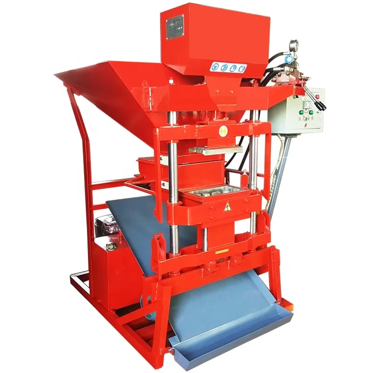Automatic Clay Soil Interlocking Brick Block Making Machine ECO 2700 Brick Production Line with Hydraulic Pressure Pump & Engine