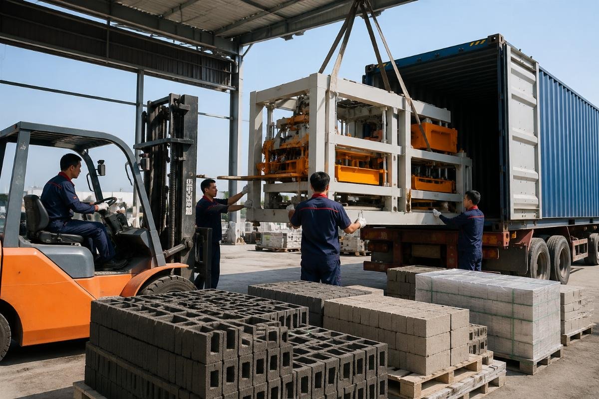 China block machine export shipment