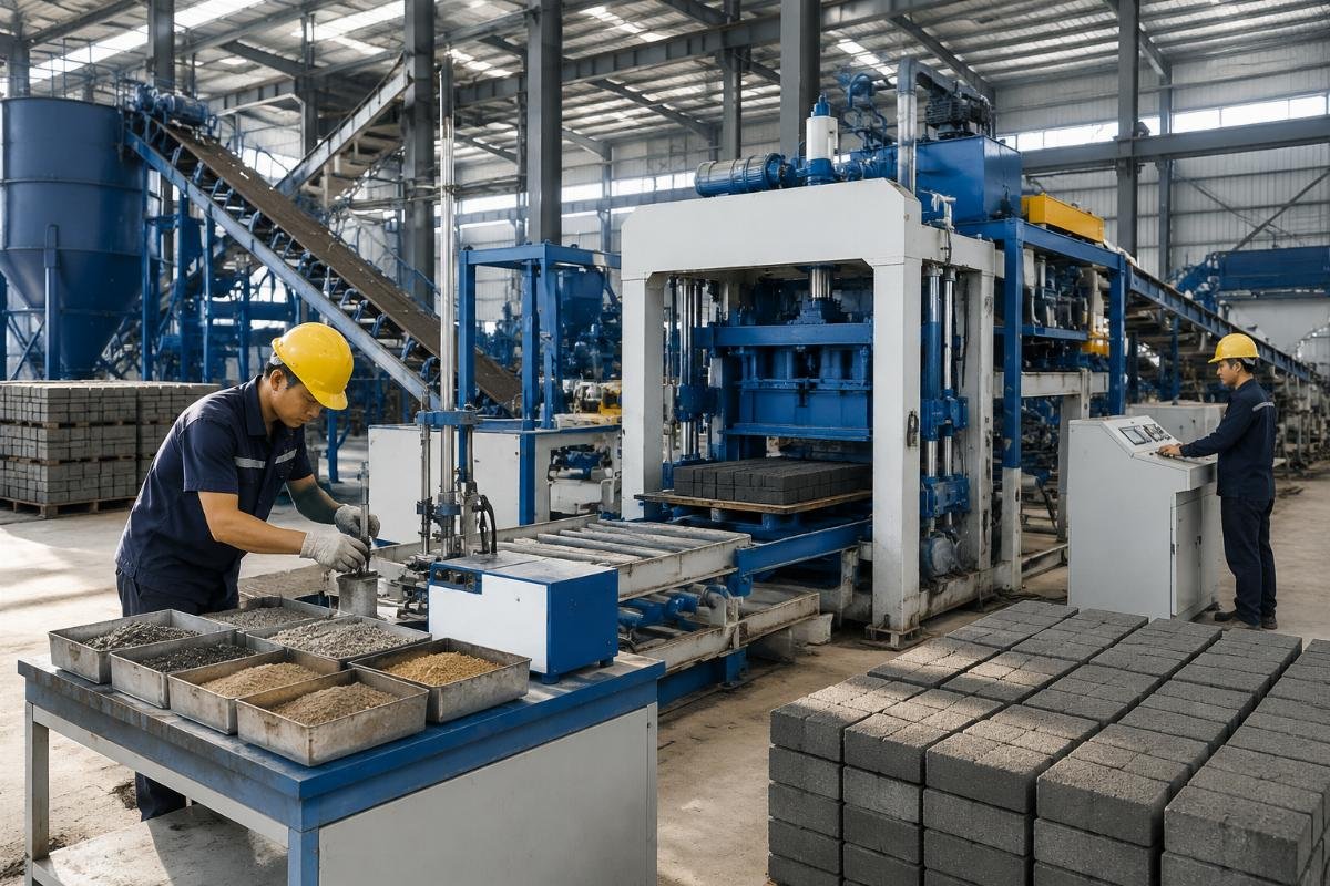 ASTM C90 compliance testing with local sand materials