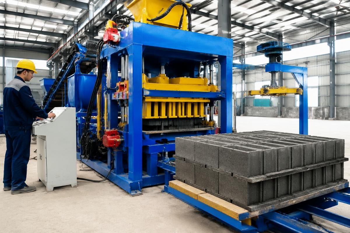 380V block making machine China European design airbag four motor European-style airbag and four vibration motor block making machine operating at standard 380V without transformer