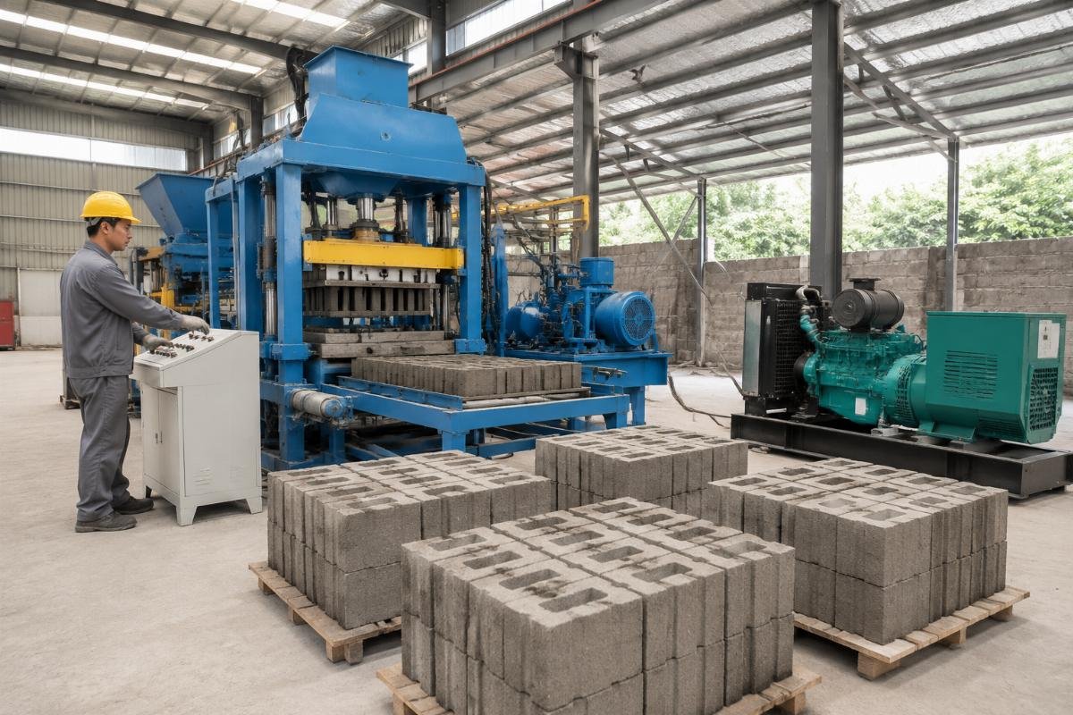 block making machine power requirements generator sizing guide Generator sizing guide for block making machines showing optimal 70-85% load range