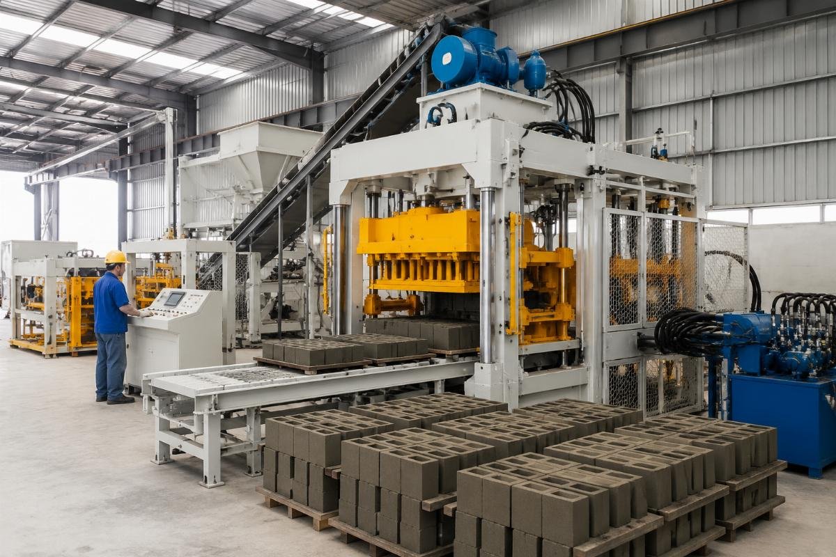 block making machine price from China fully automatic European design QT10-15 fully automatic block making machine with airbag system and four vibration motors