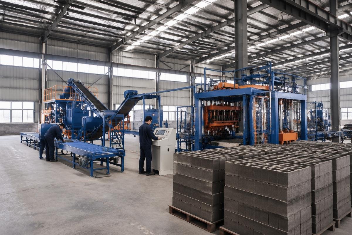 block production line equipment supplier China Plant layout optimization for block production line