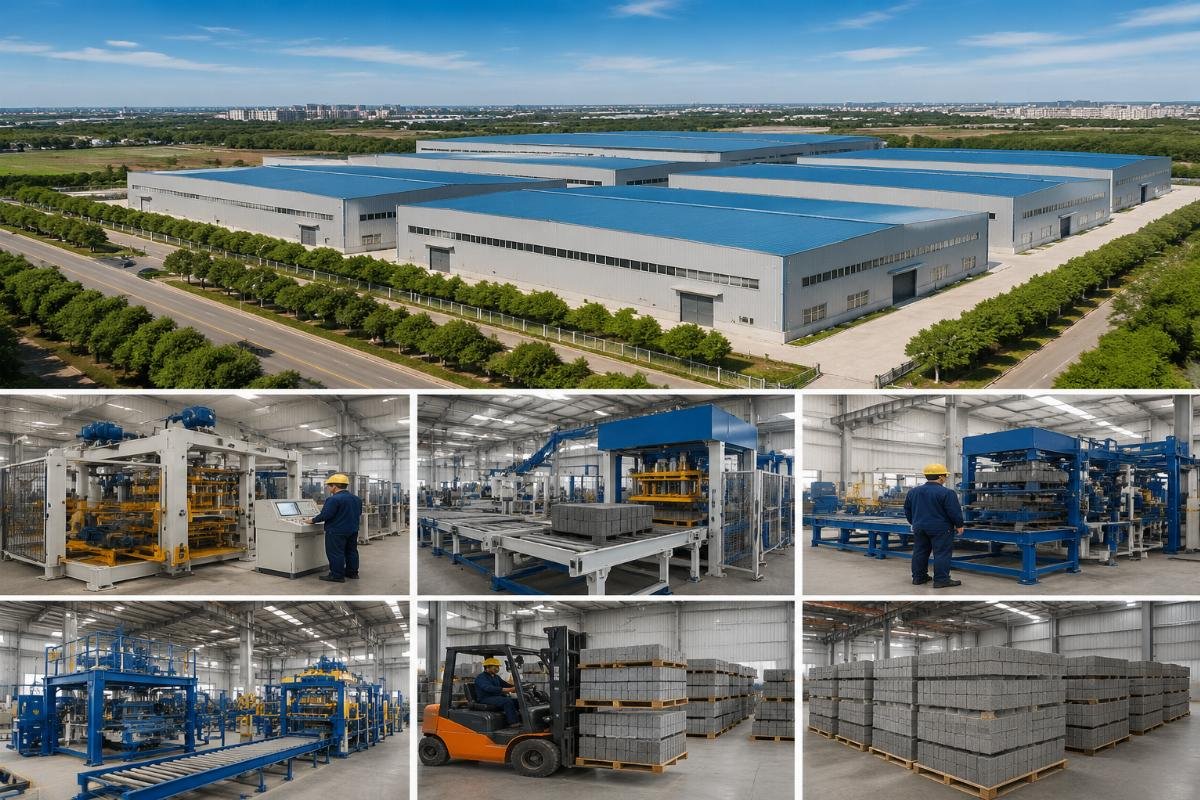 Shandong Shiyue factory overview showing 46,000 square meter facility with six workshops
