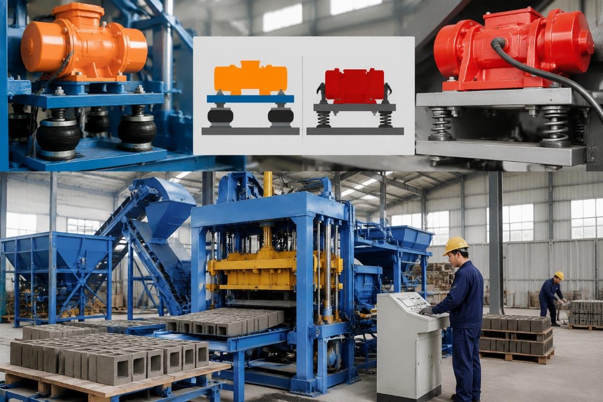 European-spec block machine airbag vibration motor Vibration system comparison diagram