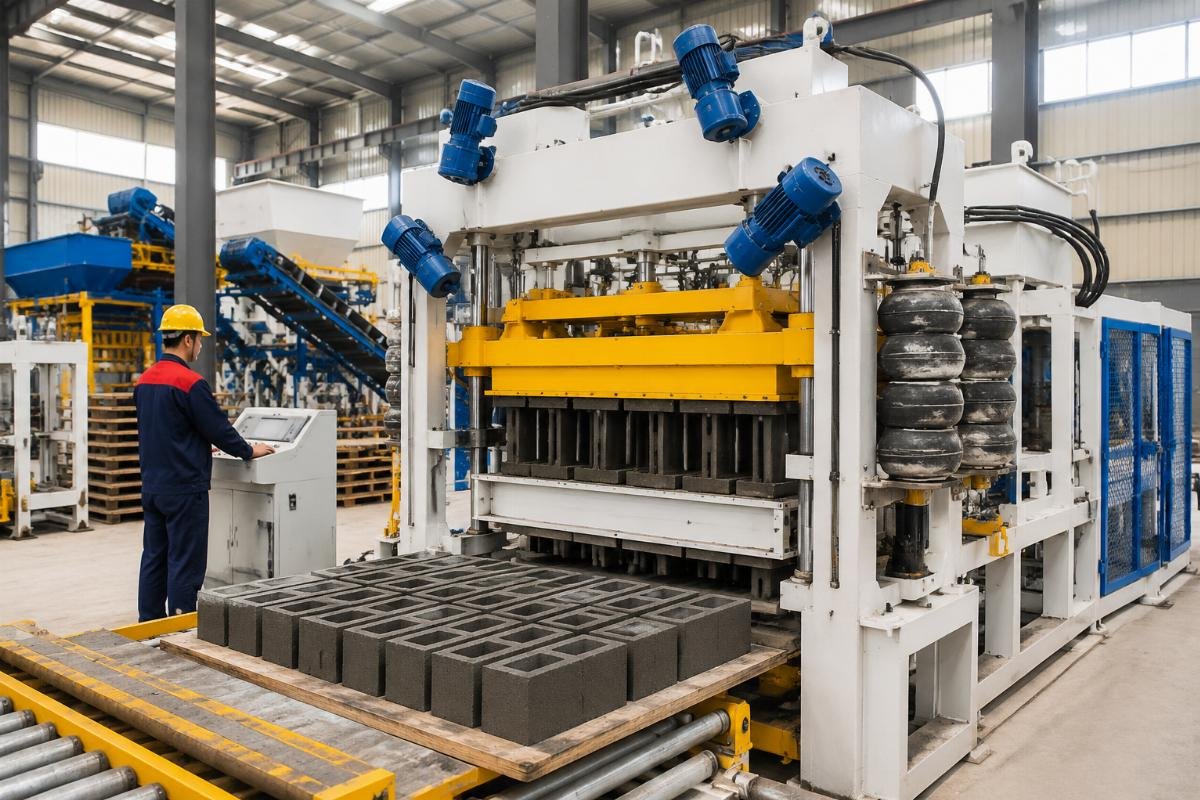 European-style automated block machine airbag four-motor vibration European-style automated block machine with airbag system and four vibration motors