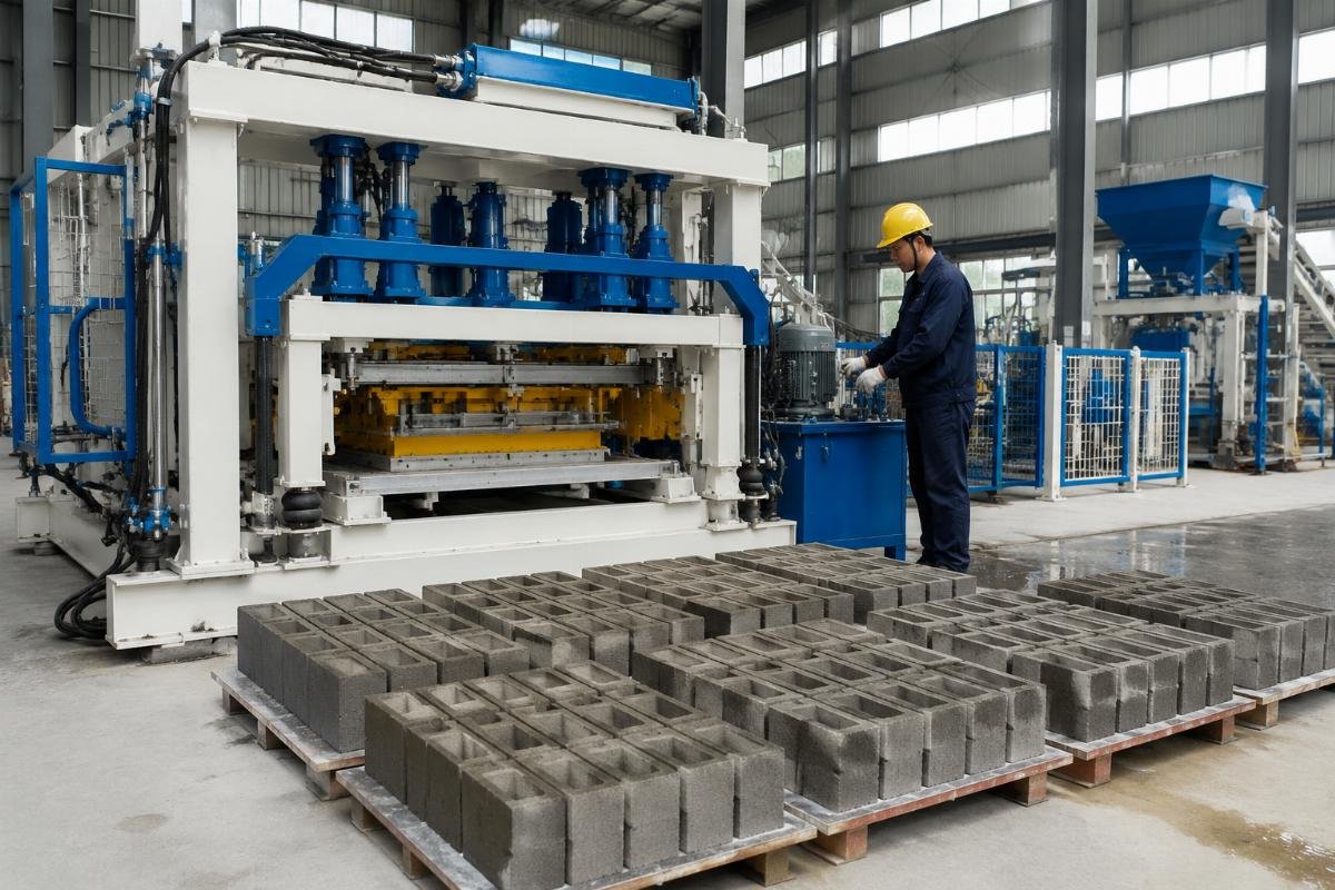 importing block machines from China European design four-motor vibration system European-style four-motor vibration system with airbag technology