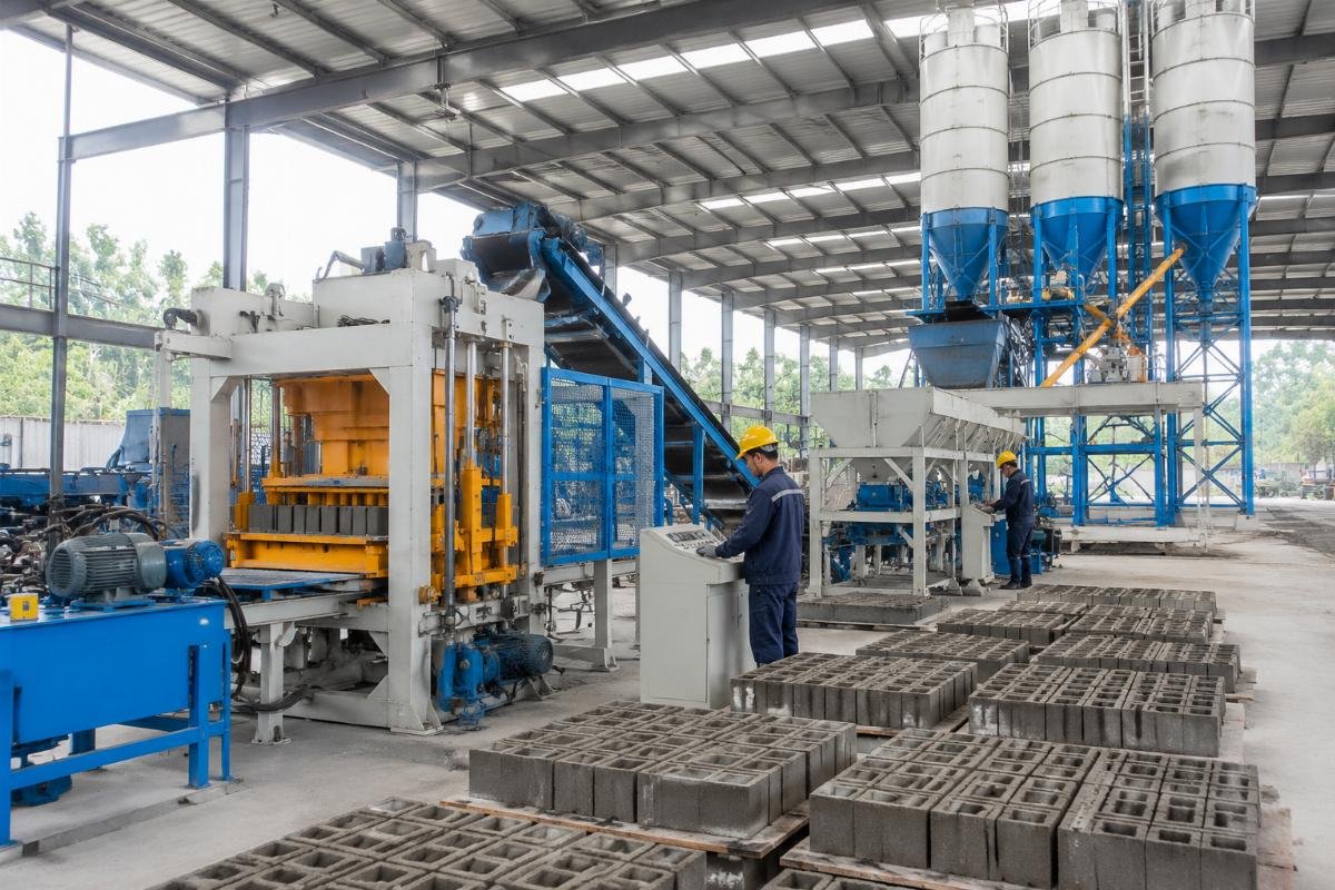 importing block machines from China turnkey production solution Turnkey block production solution with cement silos and batching machines