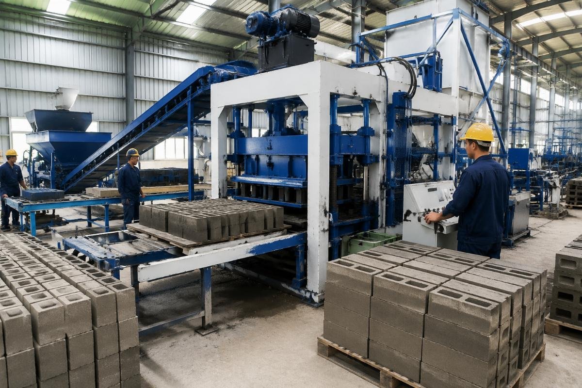 industrial waste block making machine turnkey solution Turnkey block production line installation for government housing project
