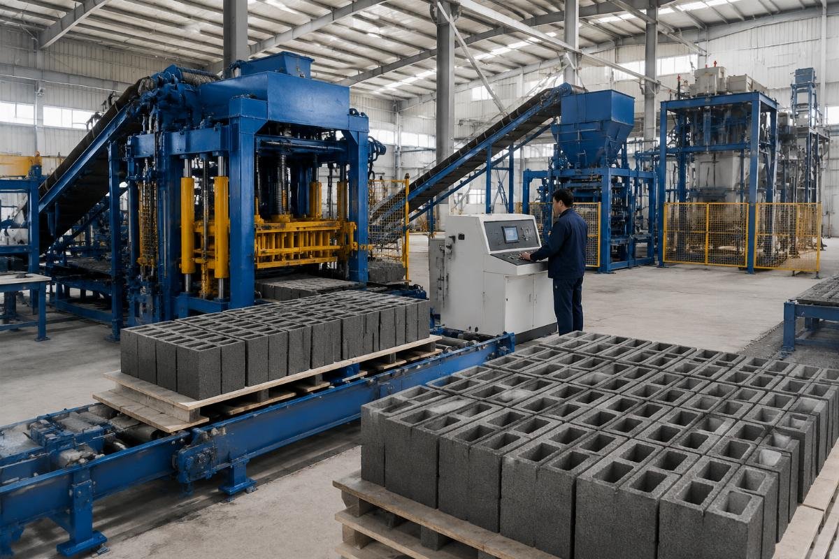 turnkey automated block machine government housing project Turnkey automated block production line for government housing project